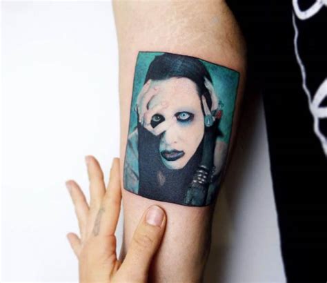 tattoo marilyn manson|King of Tattoos! 6 Stylish Tattoos by Marilyn Manson。